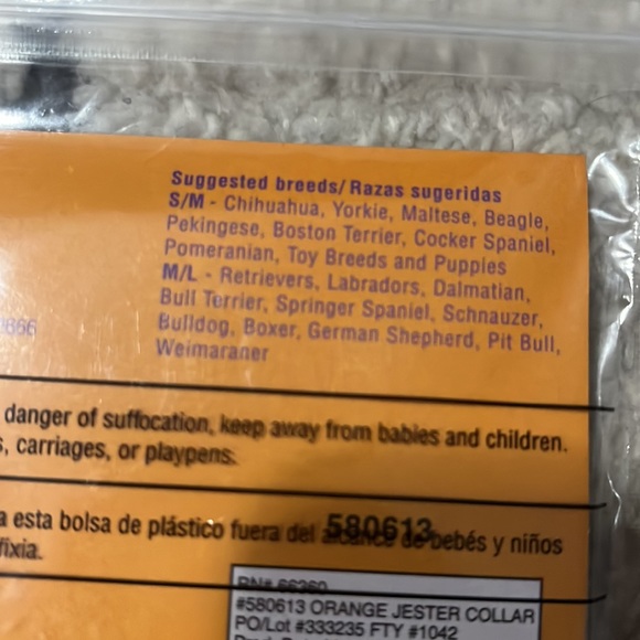 NWT Orange And Black jester Collar with bells - Picture 2 of 3